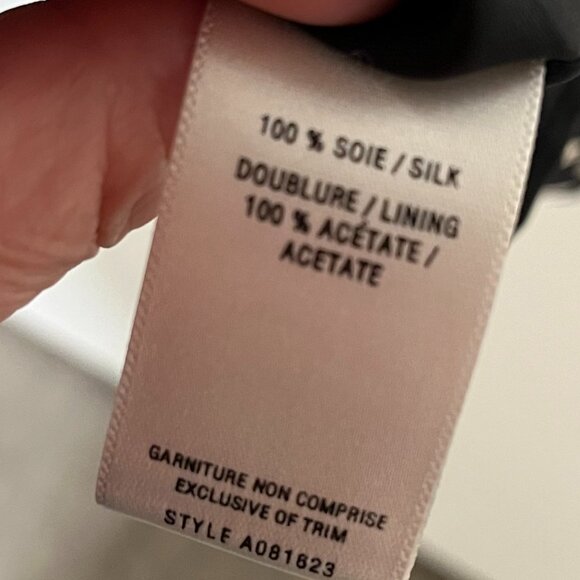 Jacob Black and White Polka Dot 100% Silk Dress - Size 2 - Picture 7 of 7